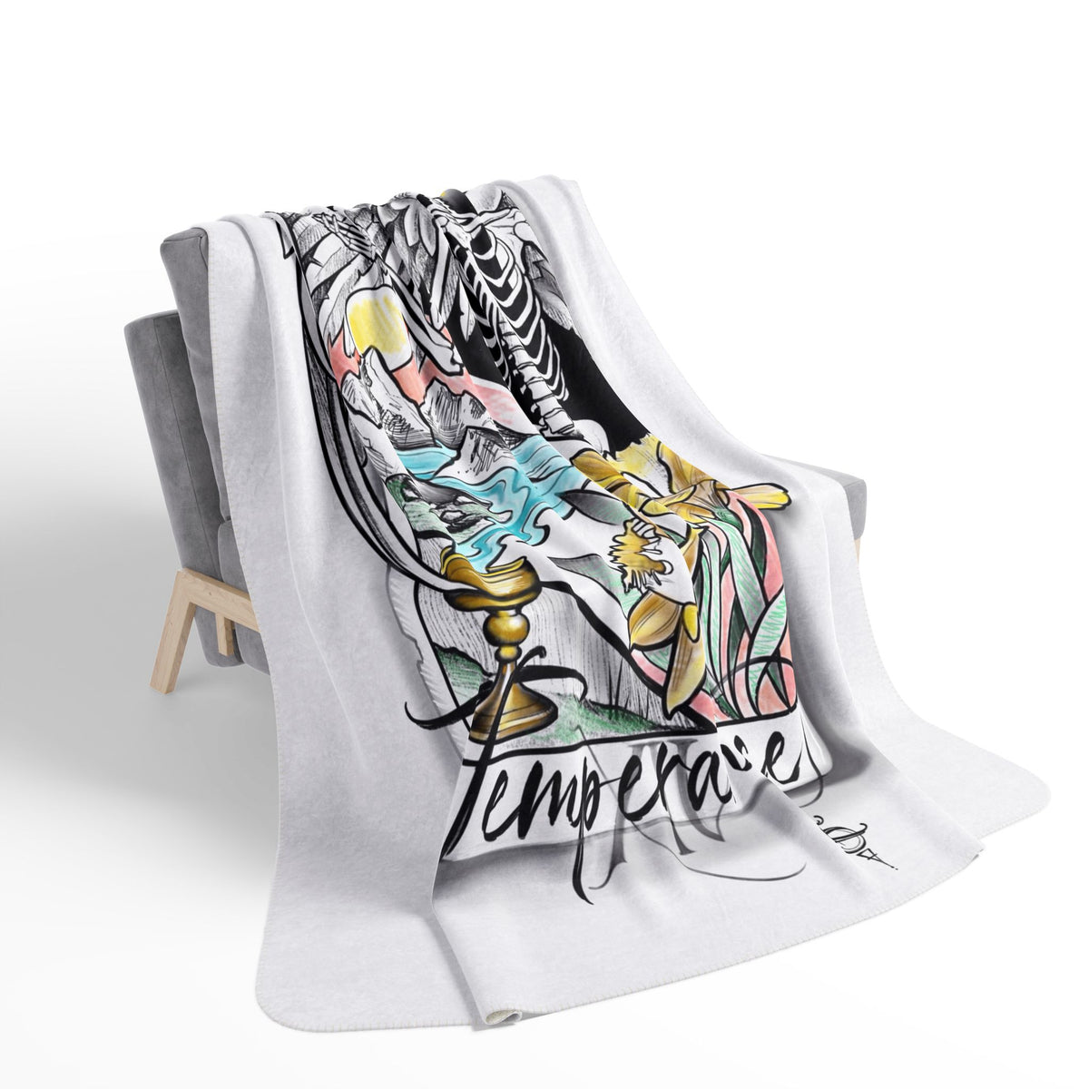 Temperance tarot card blanket