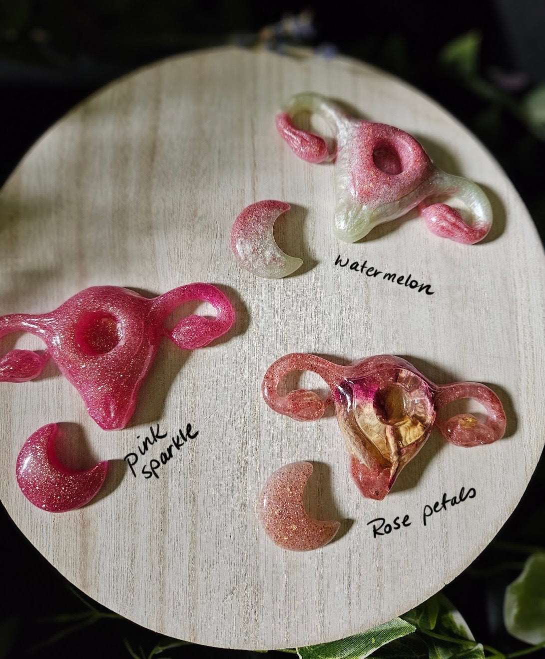 Candleholder with matching crescent moon