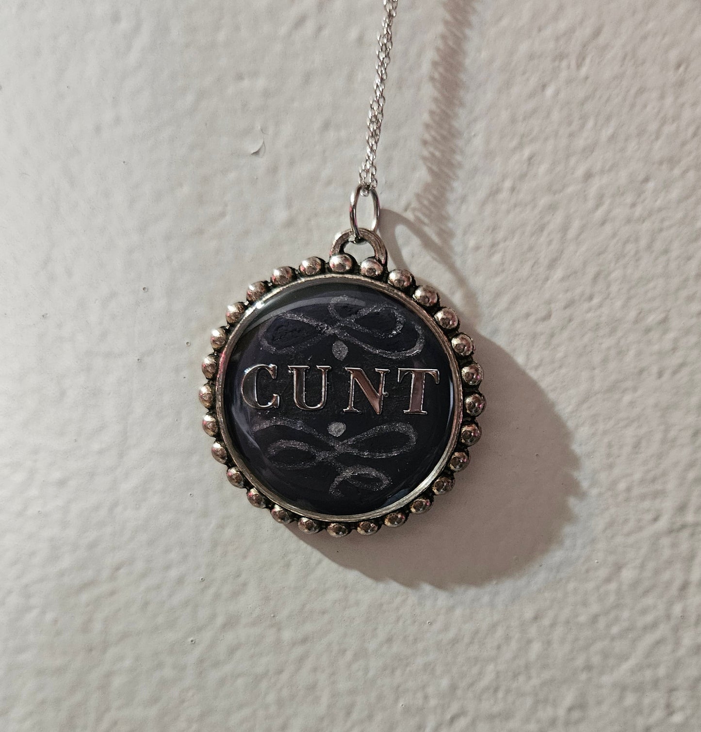 “Cunt” necklace (dark purple)