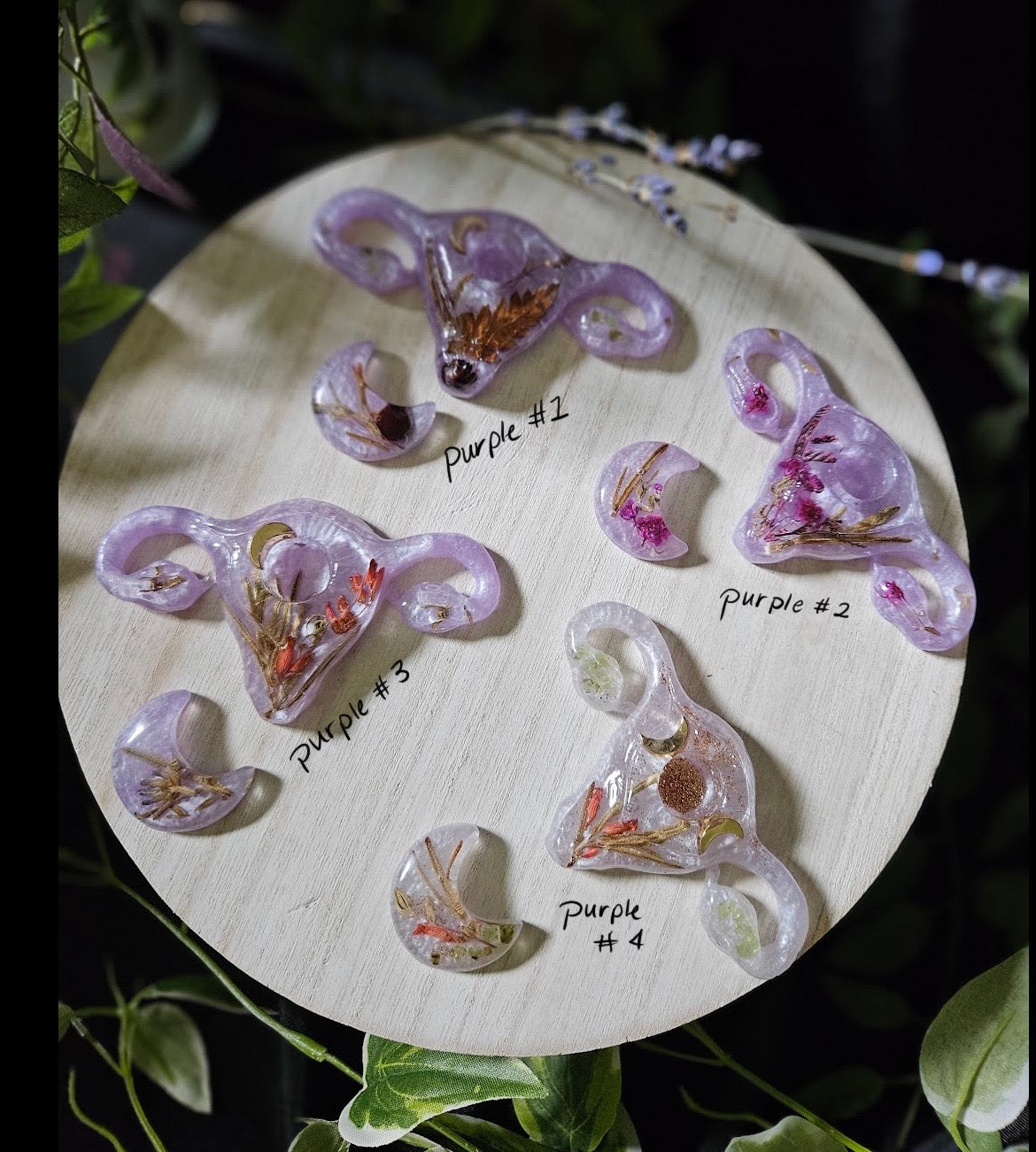 Candleholder with matching crescent moon