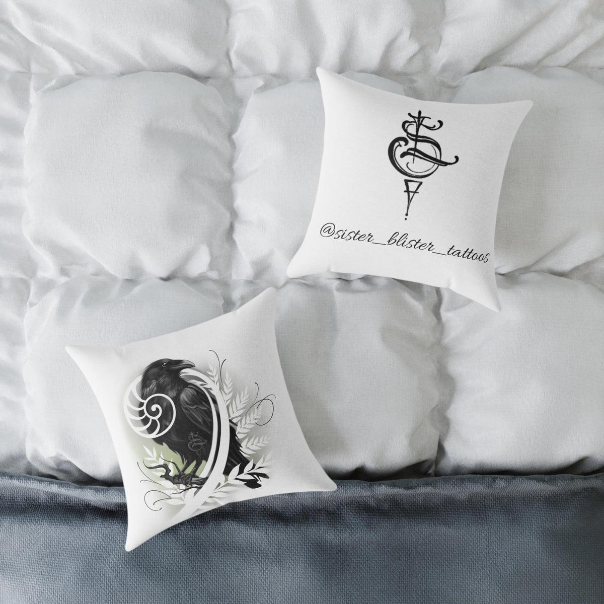 Camille’s Raven Canvas Pillow