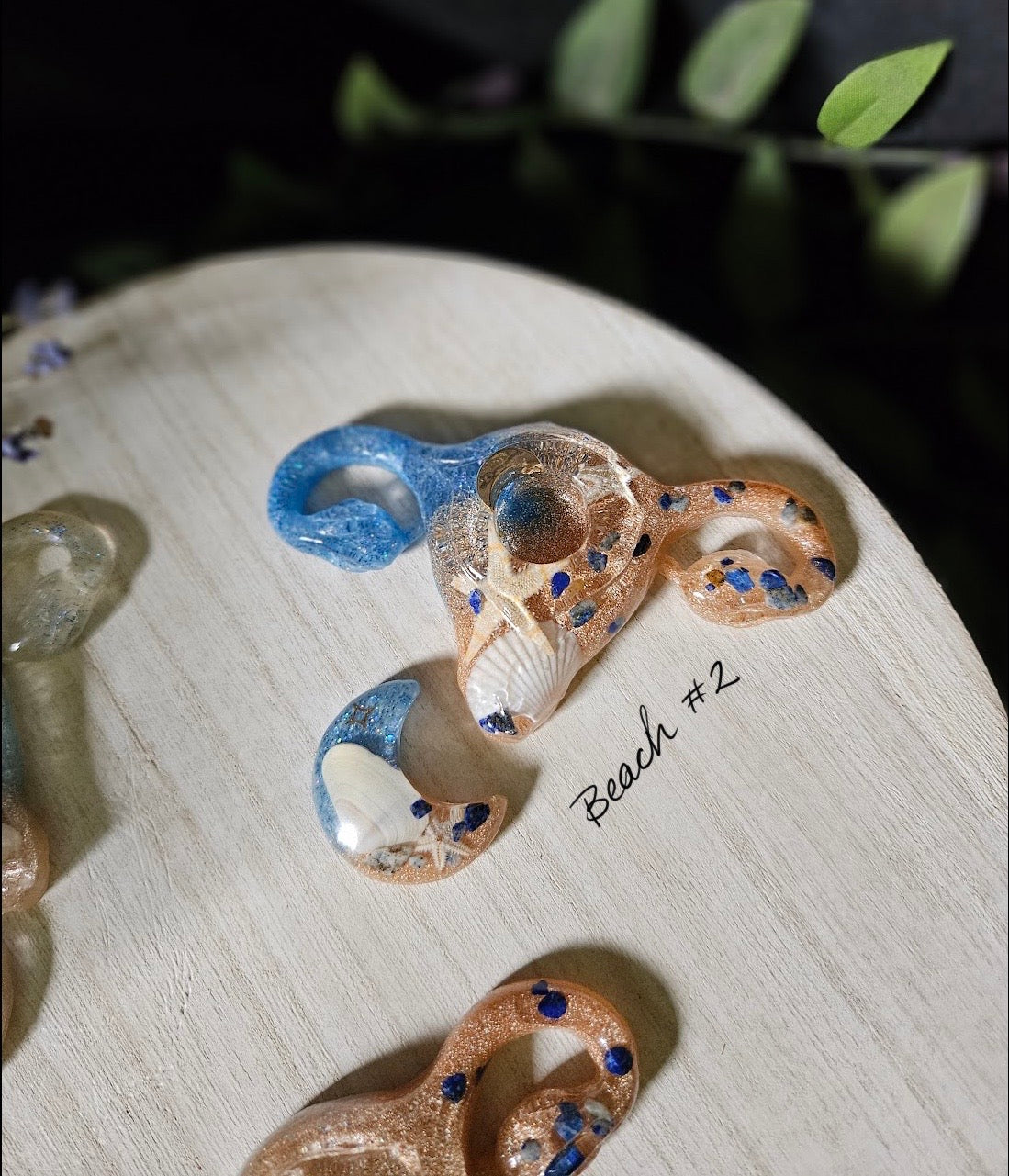 Candleholder with matching crescent moon