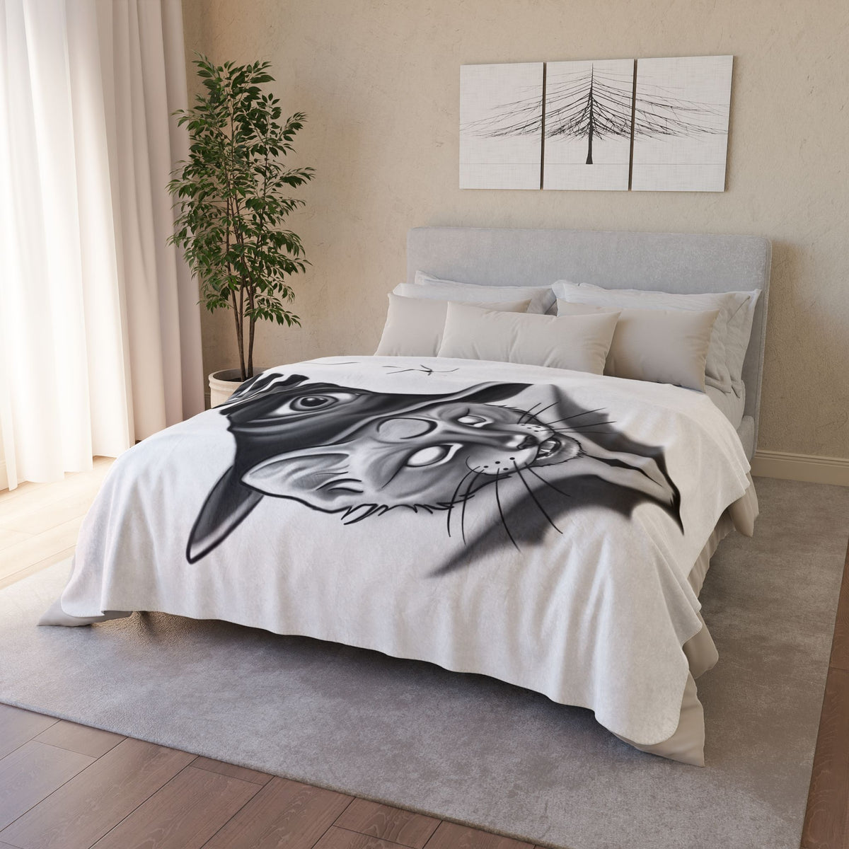 Cat in a Hat Halloween blanket