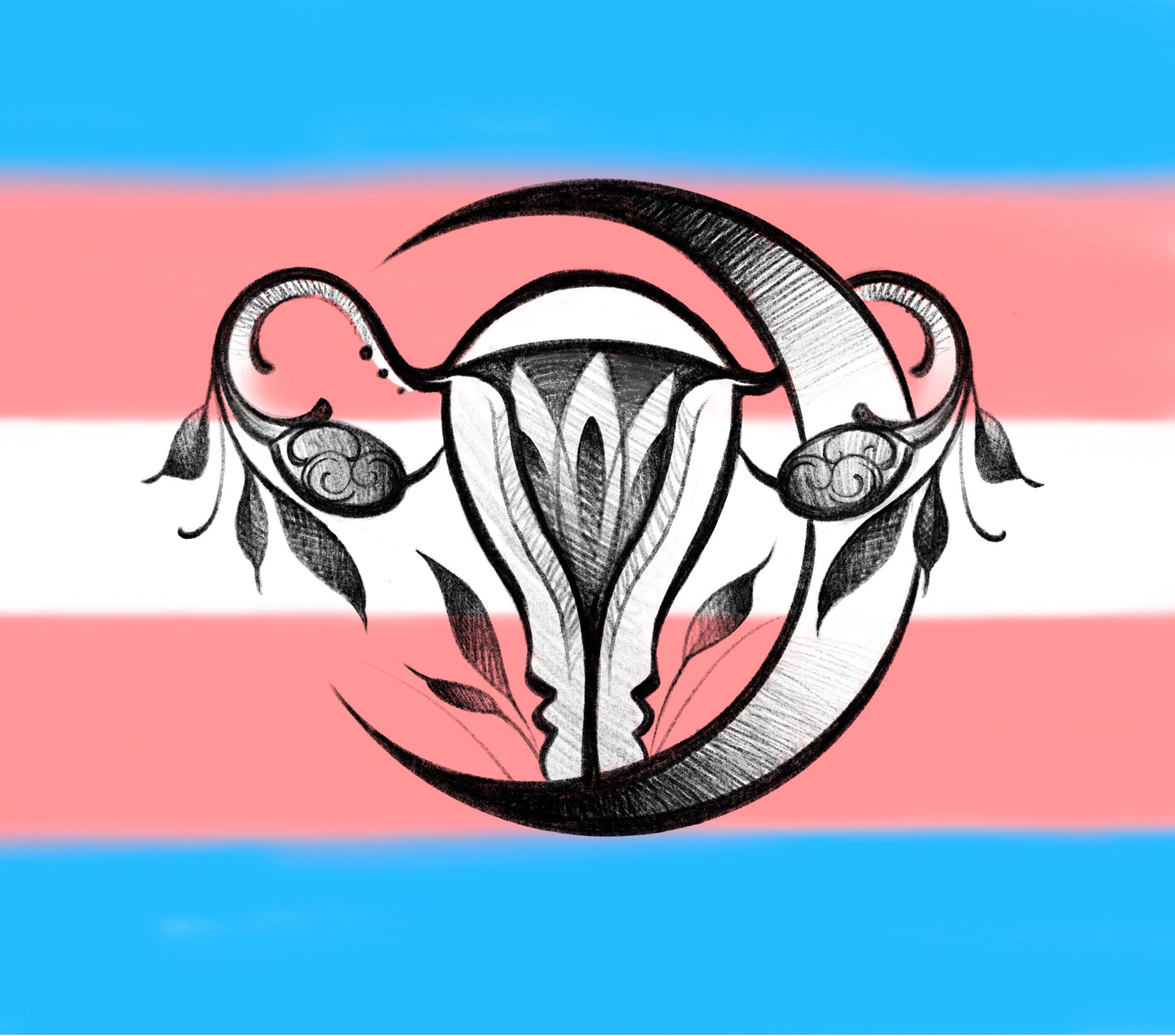 Uterus Pride trans or rainbow print