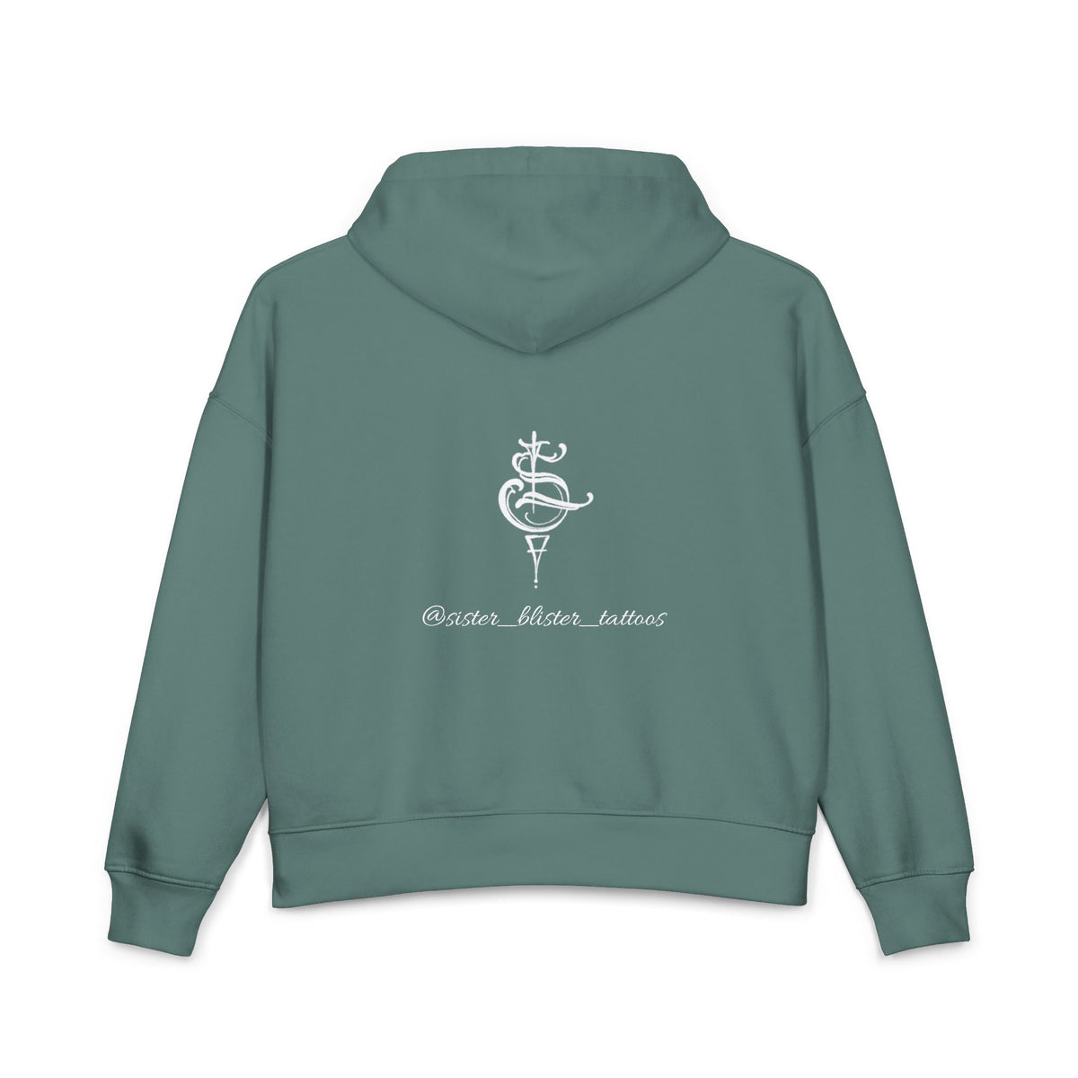 Flower tattoo design Mid length hoodie