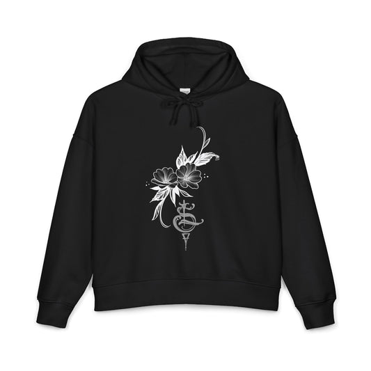 Flower tattoo design Mid length hoodie