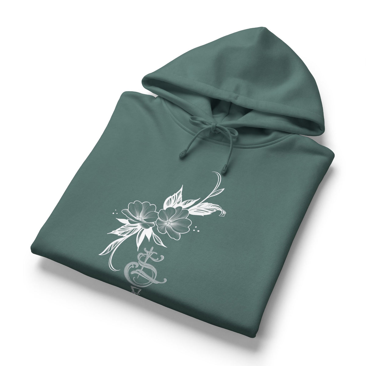 Flower tattoo design Mid length hoodie