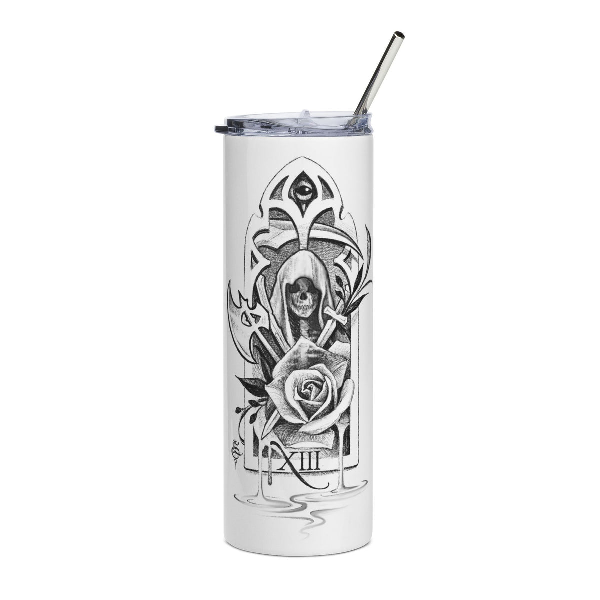 Death Tarot card stainless steel Tumbler, 20oz