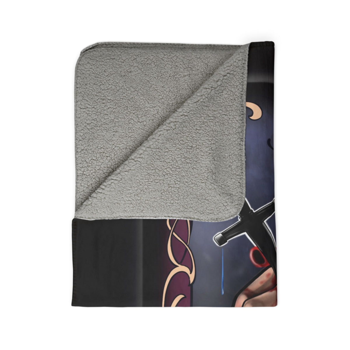 Three of Swords tarot blanket (Black)