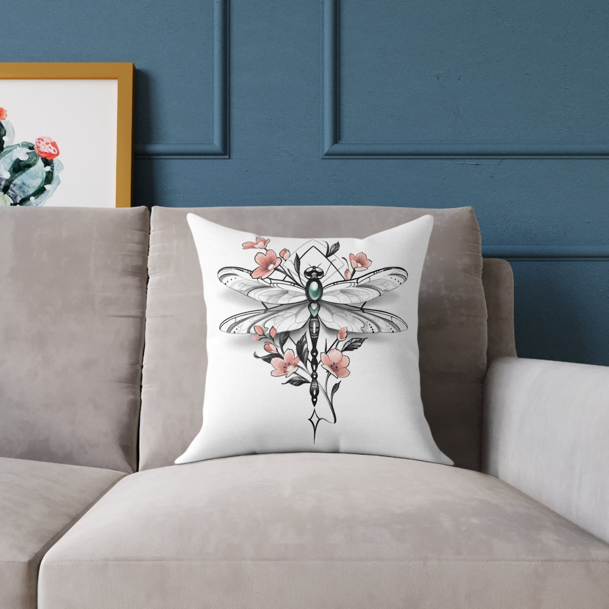 Sue’s Dragonfly Canvas Pillow