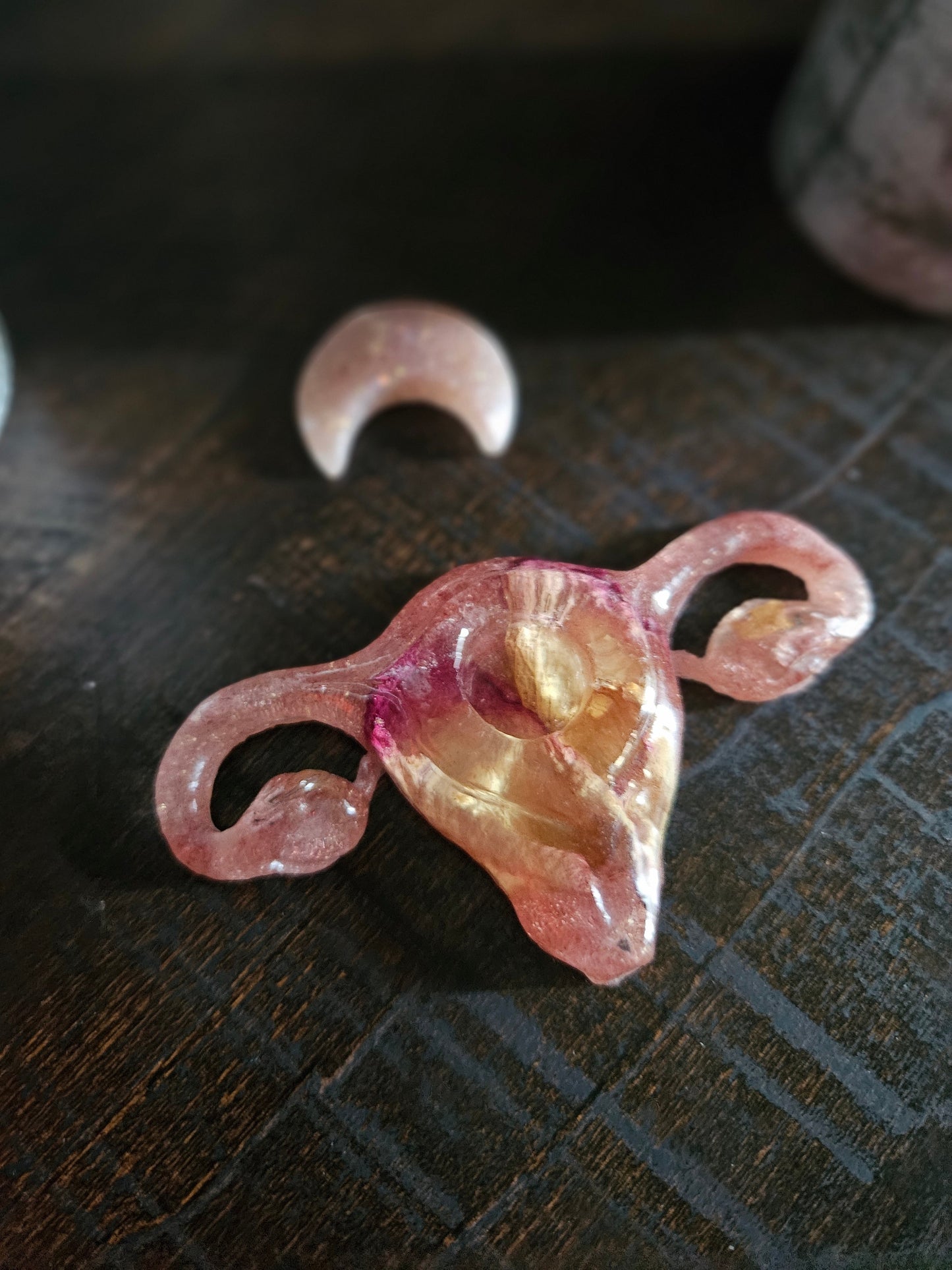 Candleholder with matching crescent moon