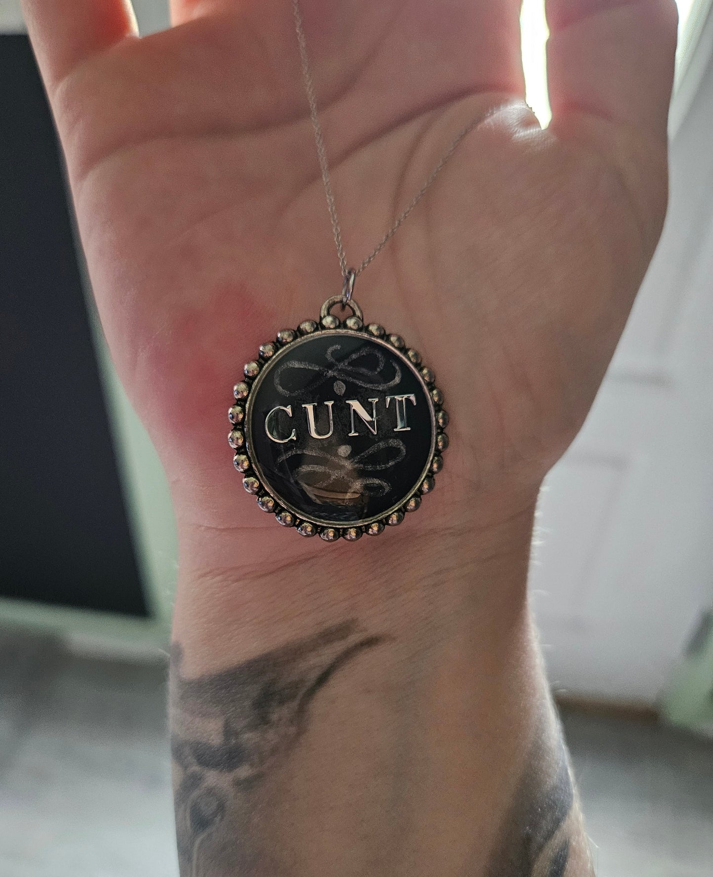 “Cunt” necklace (dark purple)