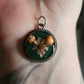 Uterus flower pendant necklace