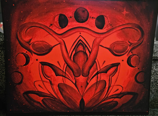 Cosmic Womb watercolor print