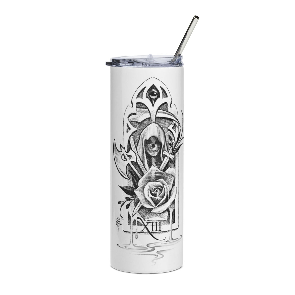 Death Tarot card stainless steel Tumbler, 20oz