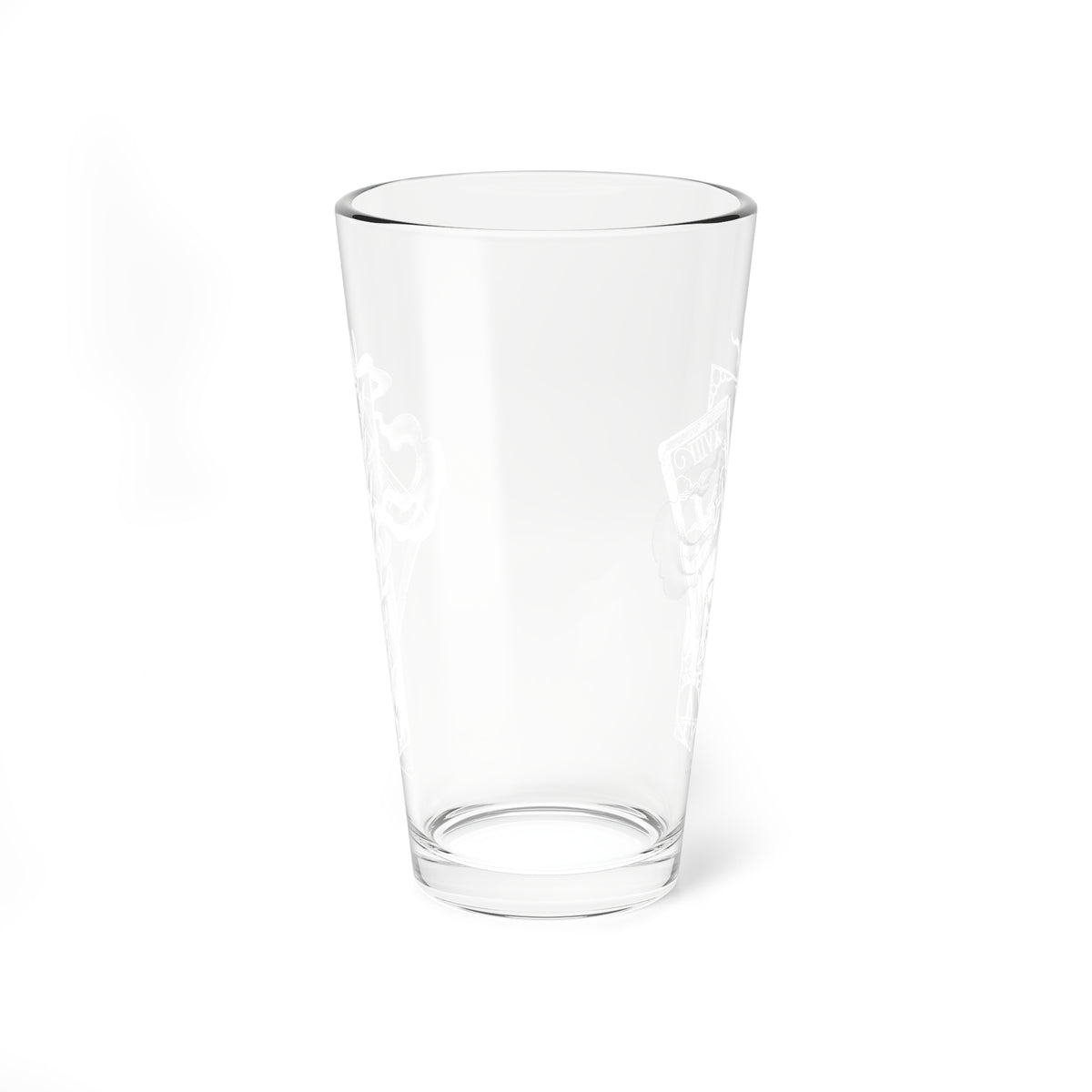 The Moon tarot card pint glass