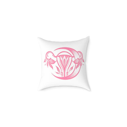 The Mystical Womb logo Canvas Pillow