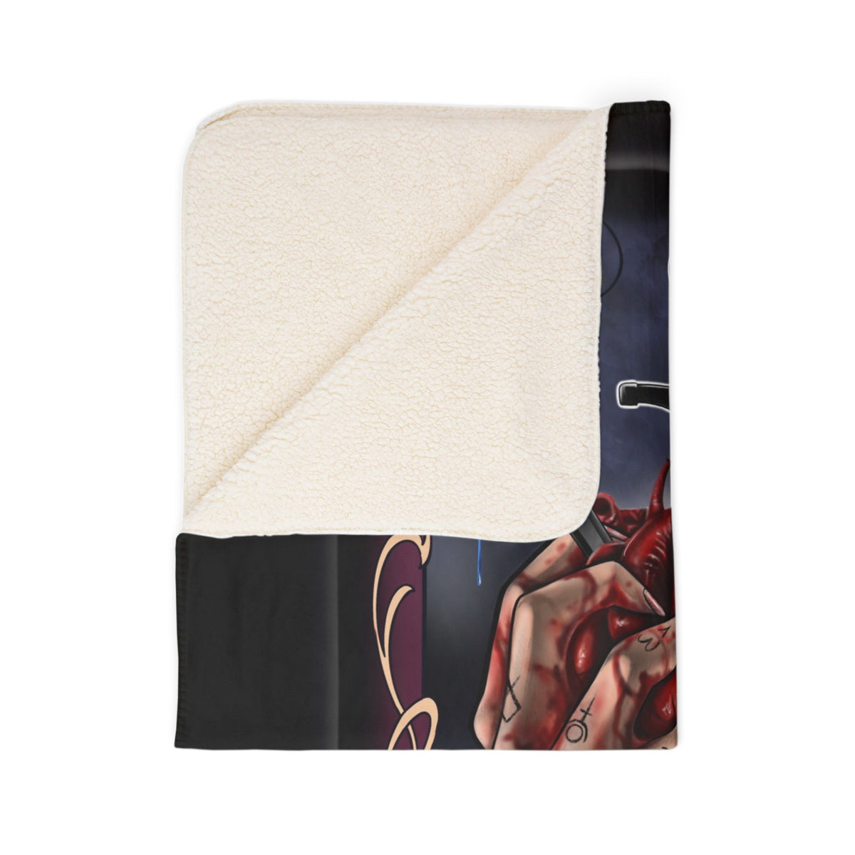 Three of Swords tarot blanket (Black)