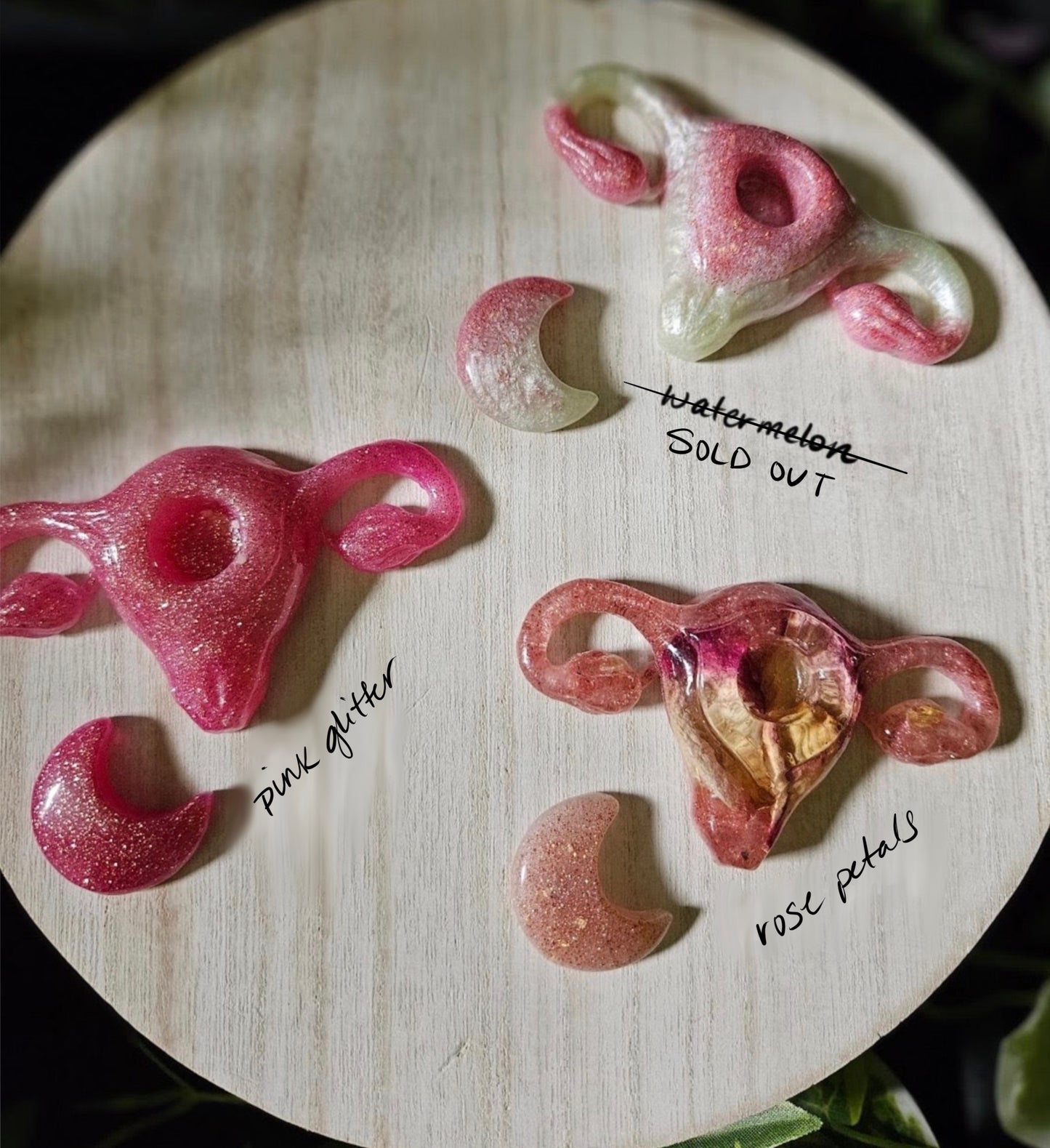 Candleholder with matching crescent moon