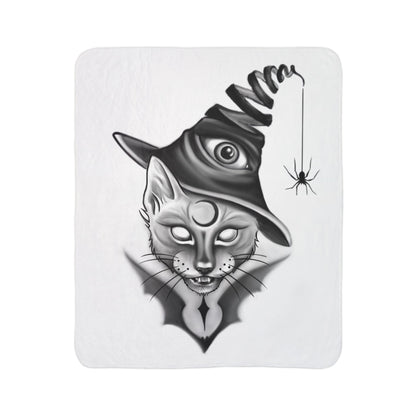 Cat in a Hat Halloween blanket