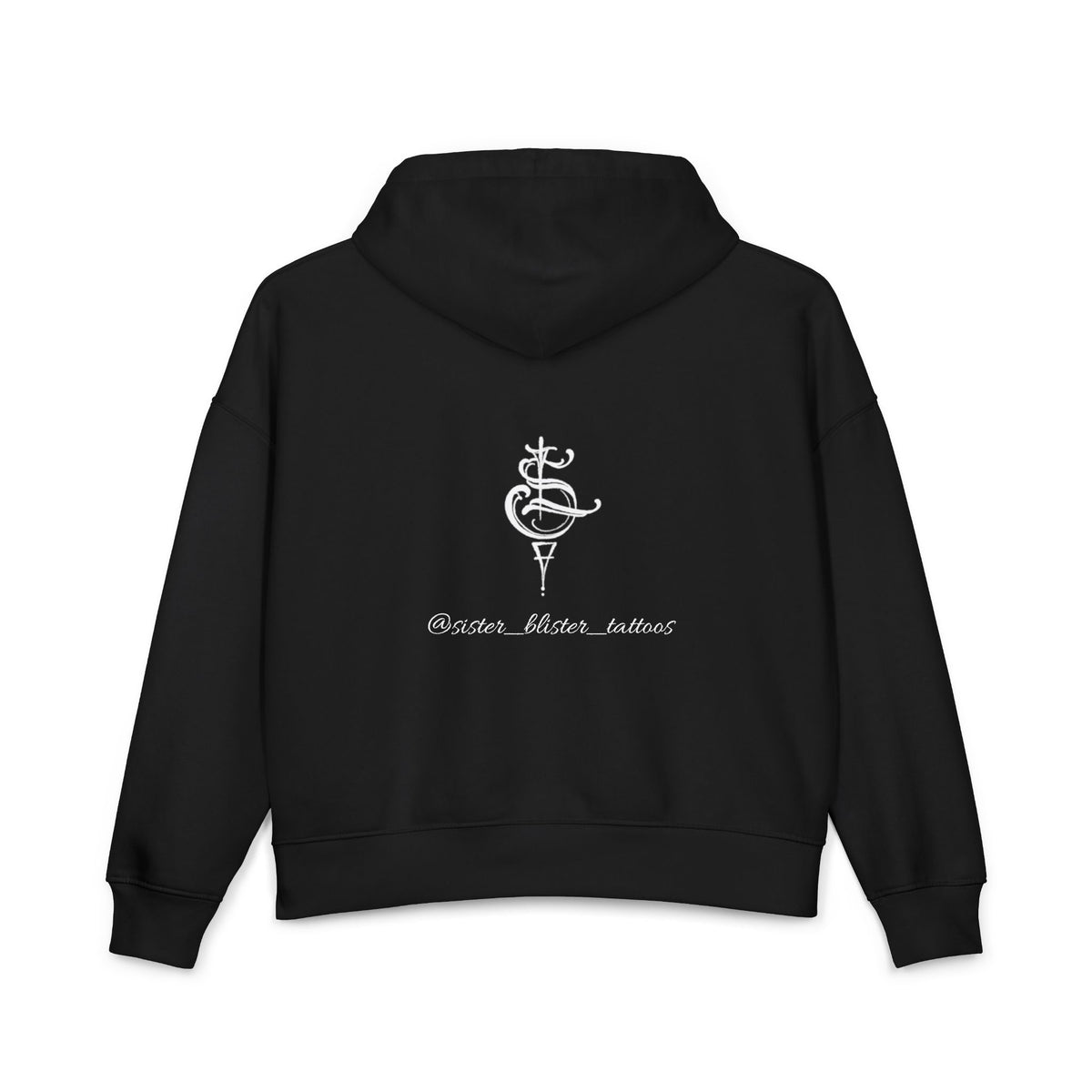 Flower tattoo design Mid length hoodie
