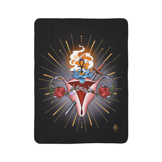 The Sacred Womb blanket (black)