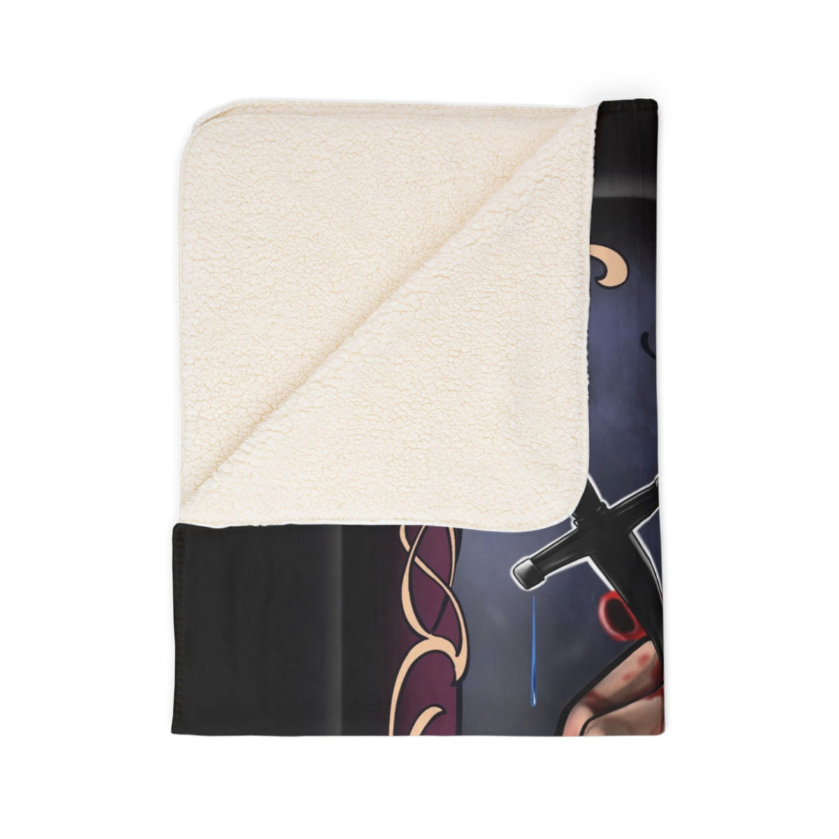 Three of Swords tarot blanket (Black)