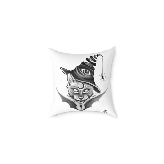 Cat in a Hat Canvas Pillow