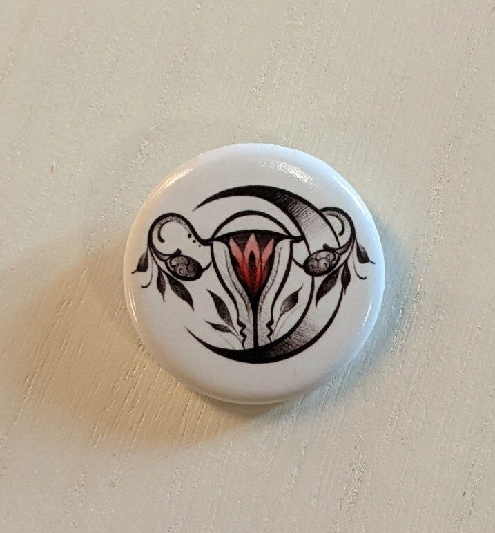 Uterus pin buttons