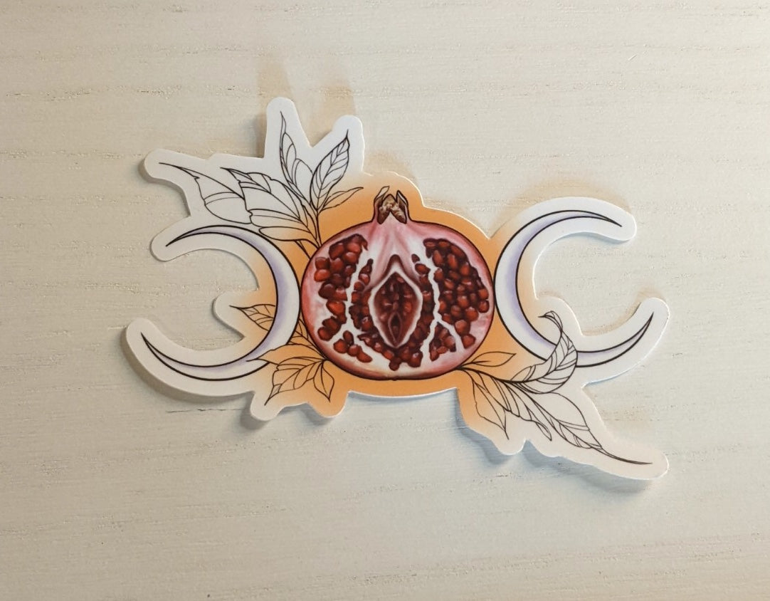 Pomegranate pussy sticker