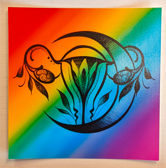 Uterus Pride trans or rainbow print