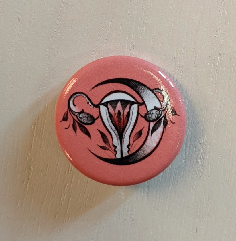 Uterus pin buttons