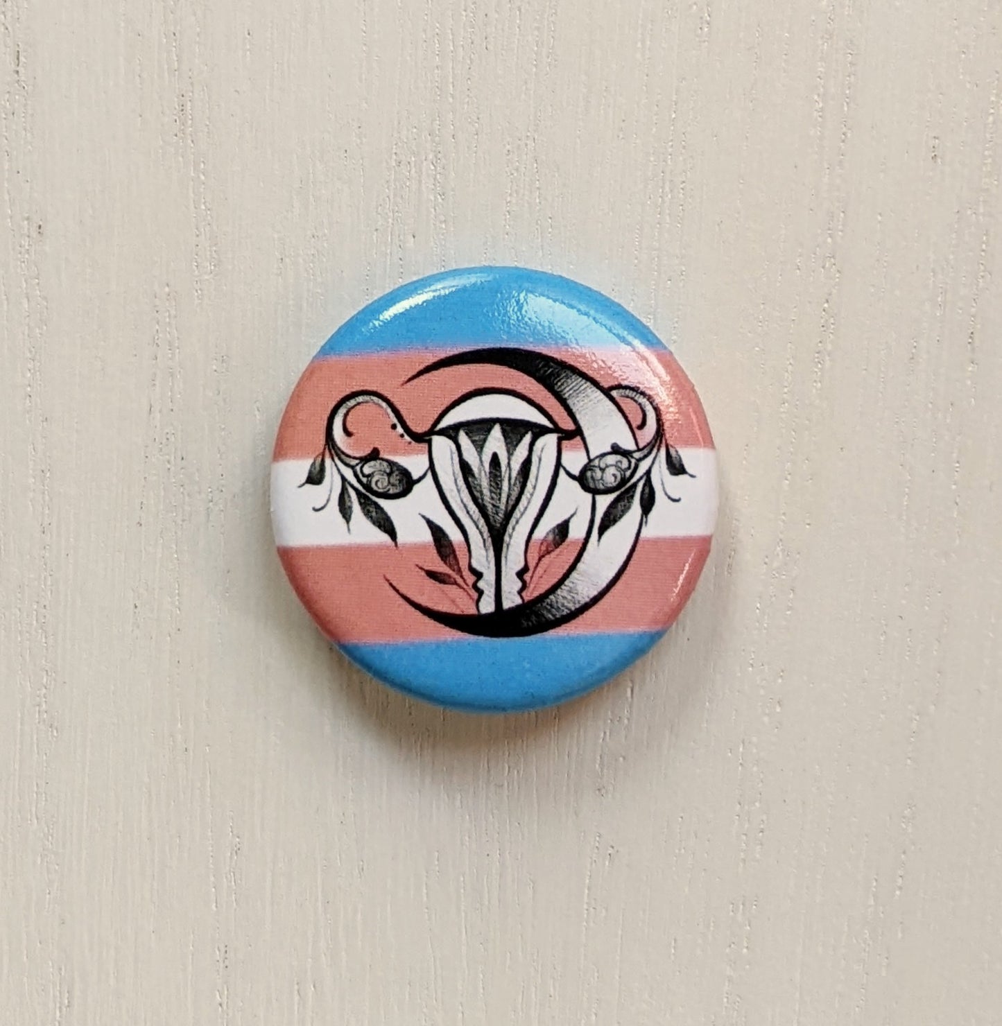 Uterus pin buttons