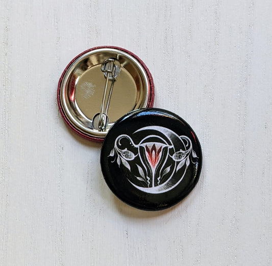 Uterus pin buttons